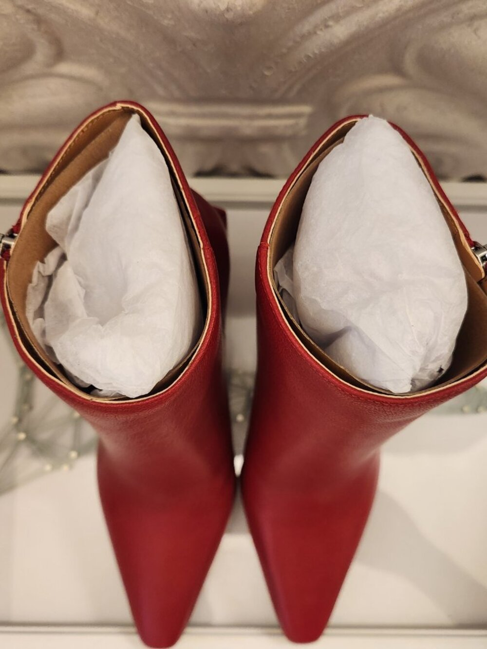 Jessica Simpson "Timea" Red Leather Booties. NIB. Size 7 - Picture 4 of 10